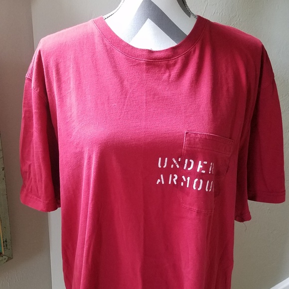 Mens Red Under Armour Tee - Picture 2 of 4